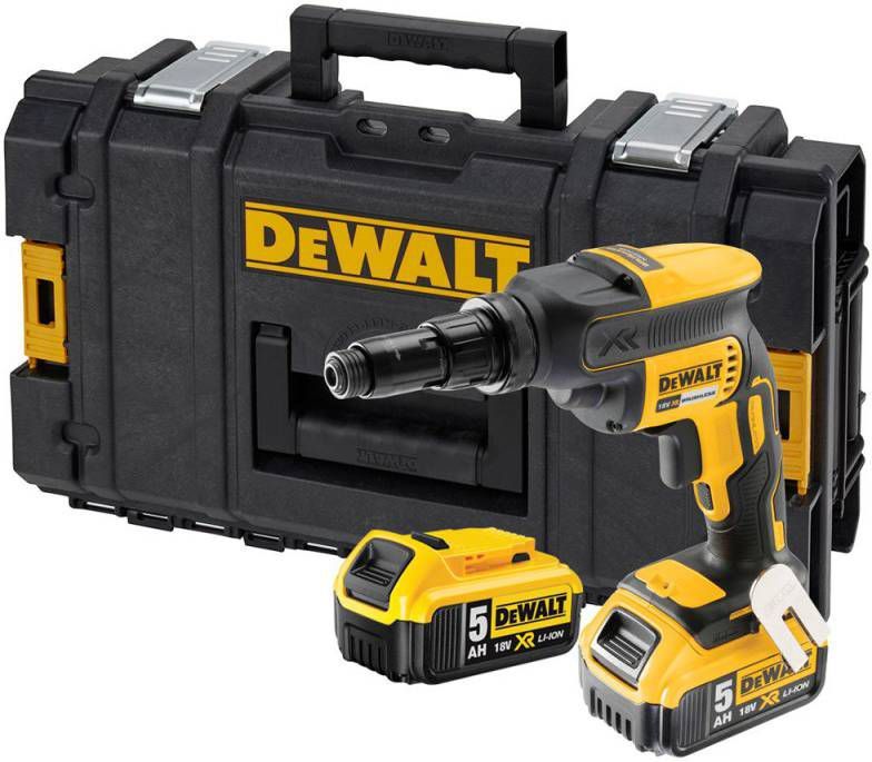DeWALT DCF622P2 18V Li Ion Schroefmachine voor zelftapschroeven set(2x 5.0Ah accu)in TSTAK