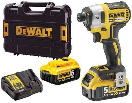 DeWALT DCF887P2 18V Li Ion accu slagschroevendraaier set(2x 5.0Ah accu)in TSTAK koolborstelloos