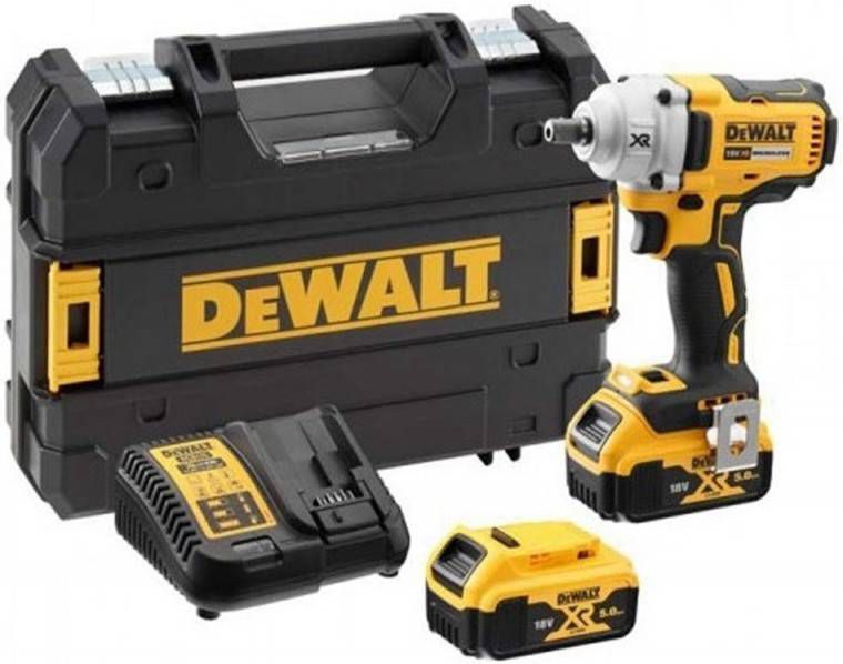DeWALT DCF894P2 18V Li Ion Accu Slagmoersleutel Set(2x 5, 0Ah Accu)In TSTAK 1/2" 447Nm