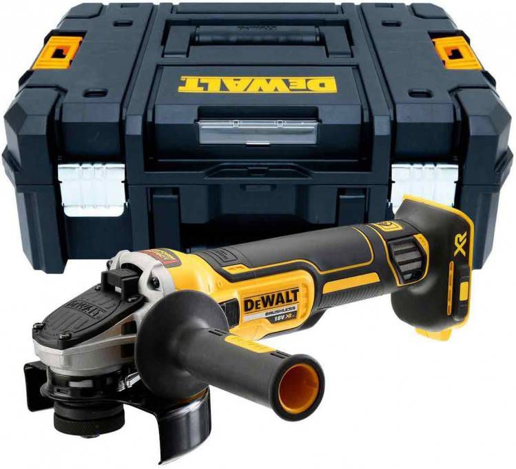 DeWALT DCG405NT 18V Li Ion accu haakse slijper body in TSTAK 125mm koolborstelloos