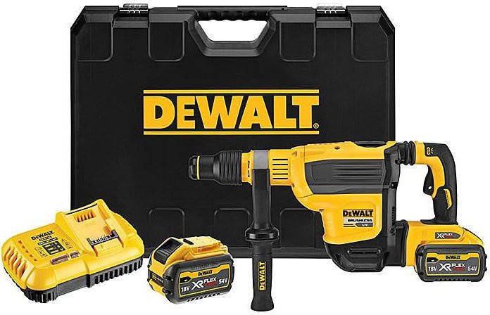 DeWALT DCH614X2 QW 54V Li ion FlexVolt Accu Combihamer Set(2x 9.0Ah)In TSTAK Koffer SDS Max