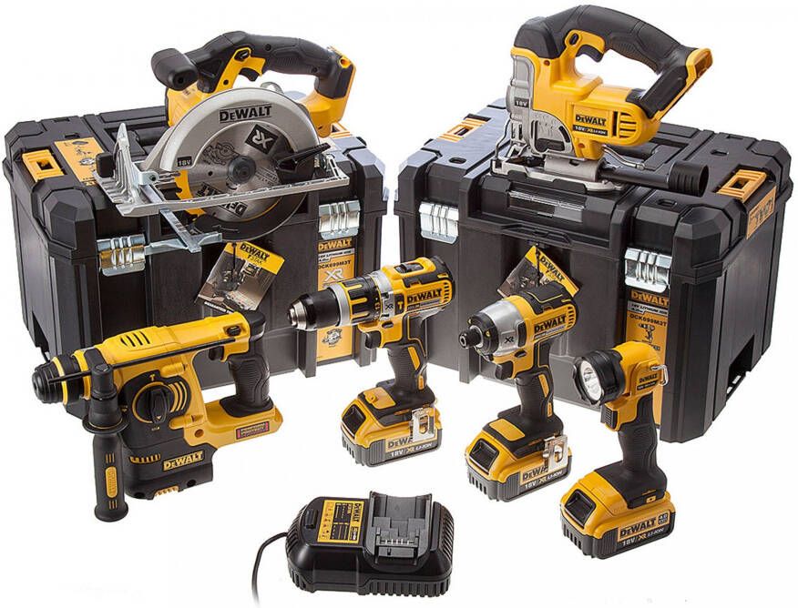 DeWALT DCK699M3T 18V Li Ion Accu 6 Delige Combiset(3x 4.0Ah Accu)In TSTAK