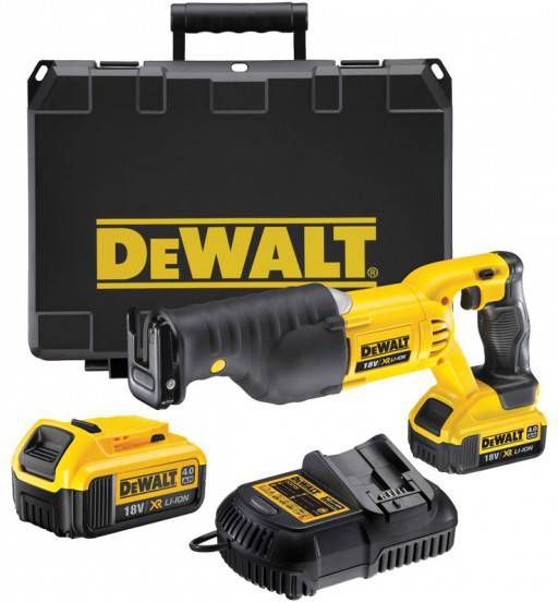 DeWALT DCS380M2 18V Li Ion accu reciprozaag set(2x 4.0Ah accu)in koffer snelwissel
