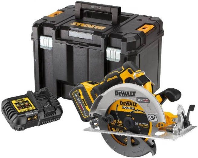 DeWALT DCS573T1 QW 18V Li ion FlexVolt Accu Cirkelzaag Set(1x 6.0Ah)In TSTAK Koffer 190 Mm