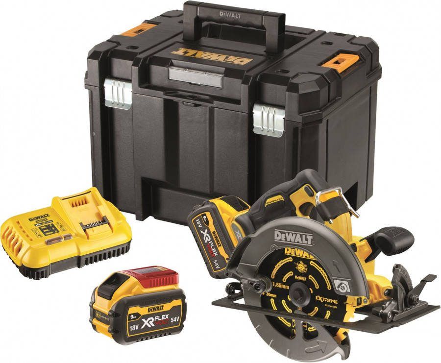 DeWALT DCS578X2 QW 54V Li ion FlexVolt Accu Cirkelzaag Set(2x 9.0Ah)In TSTAK Koffer 190 Mm