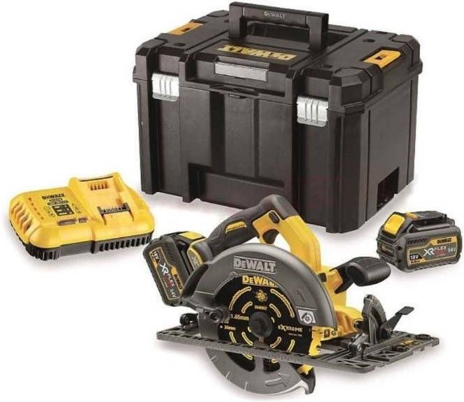 DeWALT DCS579X2 QW 54V Li ion FlexVolt Accu Cirkelzaag Set(2x 9.0Ah)In TSTAK Koffer 190 Mm Langsgeleider