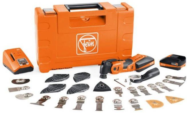 Fein AMM700 Multimaster Max Top 18V Li ion Accu Multitool Set(2x 3.0Ah Accu)+ 60 Delige Accessoireset