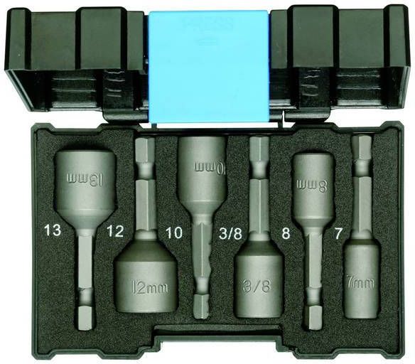 Gedore 666 006 Bitdopsleutel box, 1/4", 6 delig