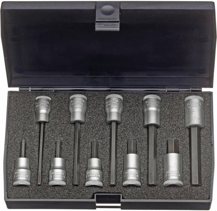 Gedore IN 30 LKM 10 delige Dopsleutel schroevendraaierset 3/8" 4 10mm