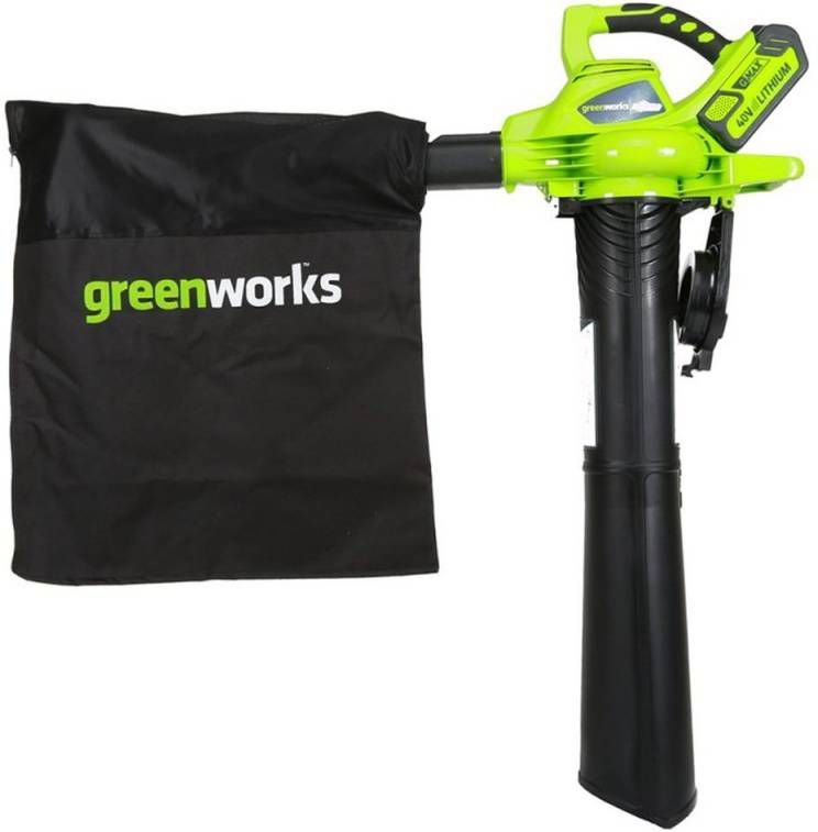 Greenworks GD40BV 40V Li Ion accu blaas -/zuigmachine body 280km/h