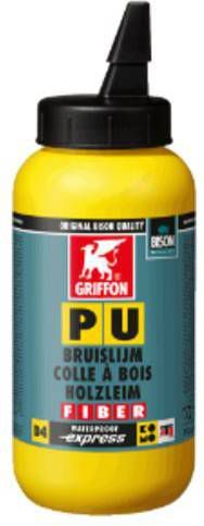Griffon Professional 6313556 Konstruktie Bruislijm D4 Bruin(Transparant) Flacon 750gr