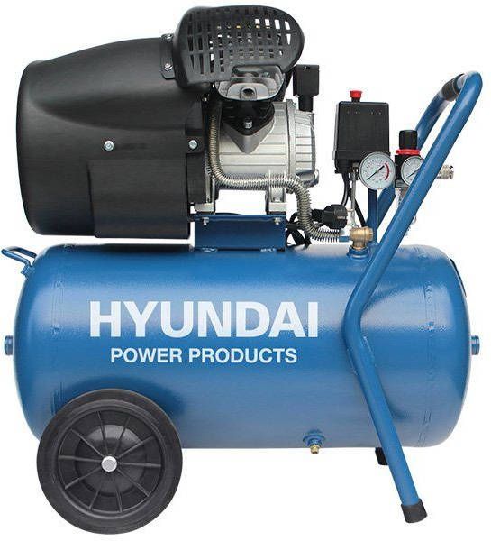 GS Quality Products Hyundai Compressor 50 Liter Met Vochtafscheider 8 Bar 69db 320 Liter/minuut 3pk 2200w