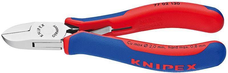 Knipex Elektronica zijsnijtang, componentengrepen 130 mm_77 02 130
