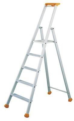 Little Jumbo 1223700005 Trap Enkel Aluminium 5 treden max. werkhoogte 3.10 m.