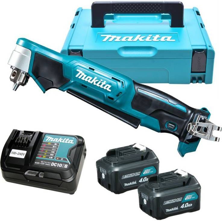 Makita DA332DSMJ 10.8V Li Ion accu haakse boor -/schroefmachine set(2x 4, 0Ah accu)in Mbox