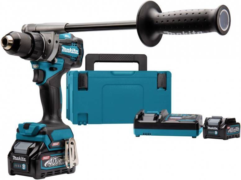 Makita DF001GD201 XGT 40V Max Li Ion accu schroef -/boormachine set(2x 2, 5Ah)in Mbox 115Nm koolborstelloos