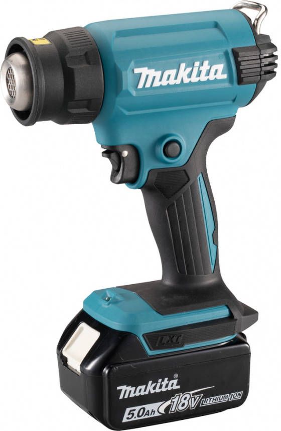 Makita DHG180RT 18V Li ion Accu Heteluchtpistool Set(1x5.0Ah)Met Accessoires In Koffer