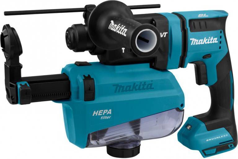 Makita DHR182ZWJU 18V Li Ion accu SDS plus combihamer body met stofafzuiging in Mbox 1, 7J koolborstelloos