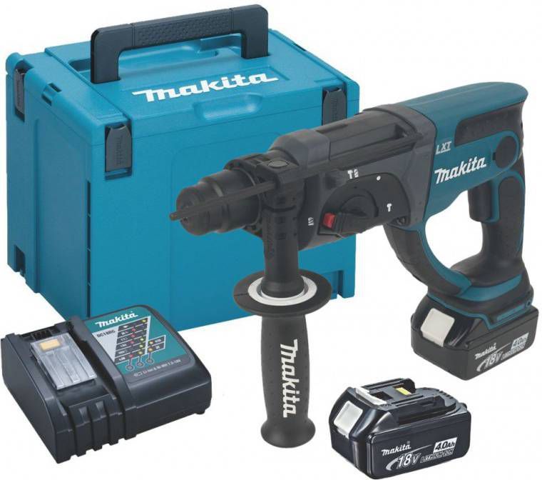Makita DHR202RMJ 18V Li Ion Accu SDS plus combihamer set(2x 4.0Ah accu)in Mbox 2J