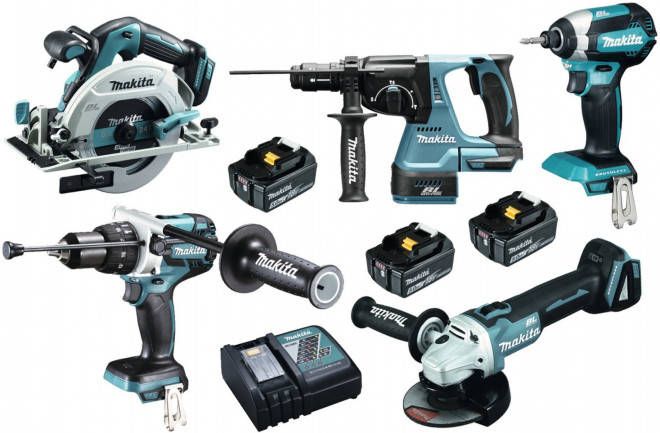 Makita DLX5023TJ 18V Li Ion accu 5 delige combiset(3x 5, 0Ah accu)in Mbox