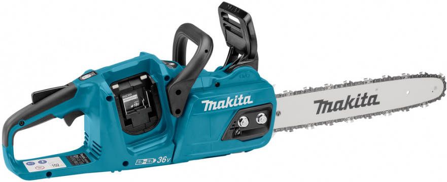 Makita DUC355PT2J 2x18V Li Ion accu kettingzaag set(2x 5, 0Ah)incl. Mbox 35cm koolborstelloos