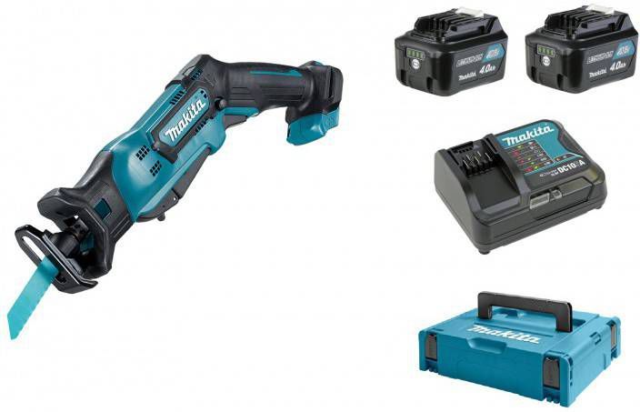 Makita JR103DSMJ 10.8V Li Ion schuifaccu reciprozaag set(2x 4.0Ah accu)in Mbox snelwissel