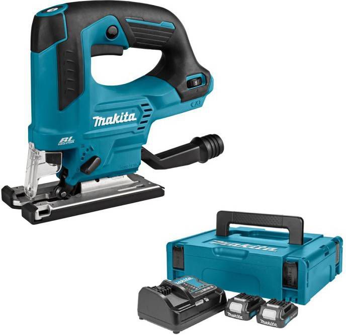 Makita JV103DSAJ 10.8V Li Ion Accu decoupeerzaag set(1x 2.0Ah accu)in Mbox D greep variabel koolborstelloos