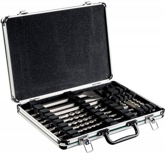 Metabo 628414000 17 Delige SDS Plus boren en beitel set in aluminium koffer