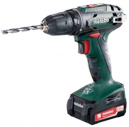 Metabo BS 14.4 14, 4V Li Ion Accu Schroef -/boormachine Set(2x 2, 0Ah Accu)In Koffer 40Nm