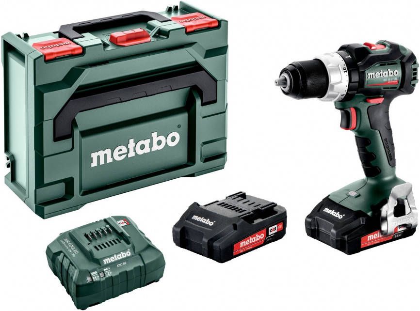 Metabo BS 18 LT BL 18V Li Ion Accu Boor -/schroefmachine Set(2x 2.0Ah Li Power Accu)In X Koolborstelloos