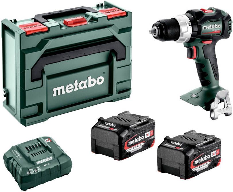 Metabo BS 18 LT BL 18V Li Ion Accu Boor -/schroefmachine Set(2x 4, 0Ah Li Power Accu)In X Koolborstelloos