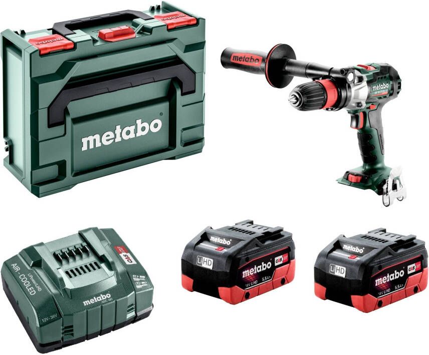 Metabo GB 18 LTX BL Q I 18V Li ion Accu Boor -/schroefmachine Set(2 X 5.5 LiHD Ah)In x Koolborstelloos 602362660