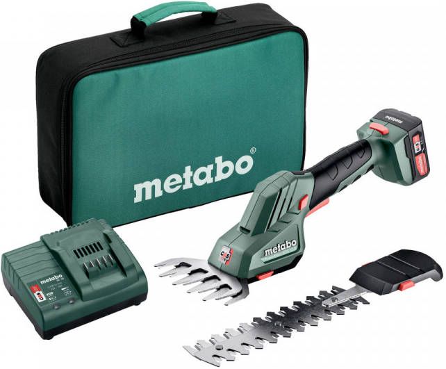Metabo PowerMaxx SGS 12 Q 12V Li Ion accu grasschaar set(1x 2.0 Ah)in tas 11, 5cm
