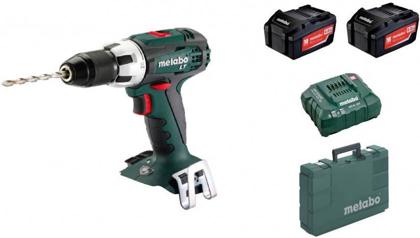 Metabo SB 18 LT 18V Li Ion Accu Klopboor -/schroefmachine Set(2x 4.0Ah Li Power Accu)In X