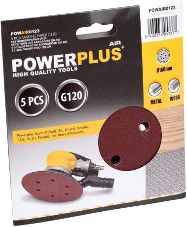 Powerplus POWAIR0123 Schuurpapier K120 150mm(5st )