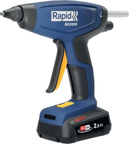 Rapid BGX500 18V Li ion Accu Lijmpistool Set(2.5Ah Accu)In Koffer Power4All