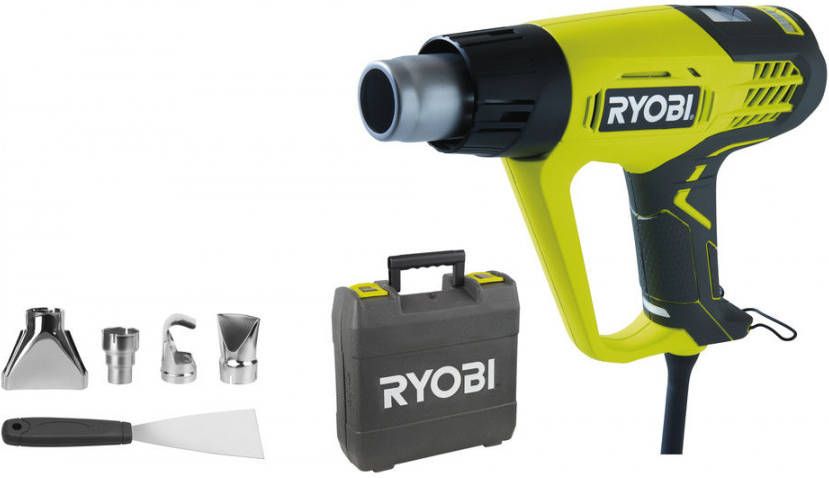 Ryobi EHG2020LCD Heteluchtpistool Incl. Accessoires In Koffer 2000W