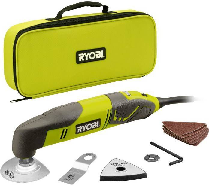Ryobi RMT200 S Multitool + 11 Delige Accessoireset In Tas 200W