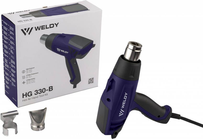 Weldy HG 330 B Heteluchtpistool Incl. 2 Mondstukken 1600W