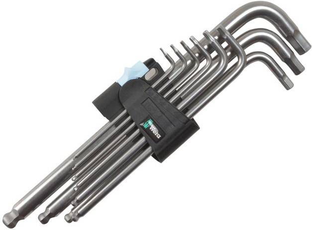 Wera 05022720001 9 delige Inbussleutelset RVS 1, 5 10mm
