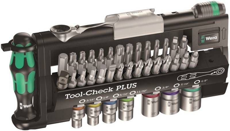 Wera 5056491001 39 delige Tool Check PLUS Imperial Bit en doppenset 1/4"