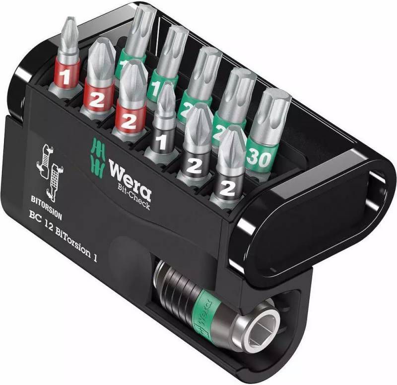 Wera 5057420001 12 delige Bit Check BiTorsion Bitset in cassette