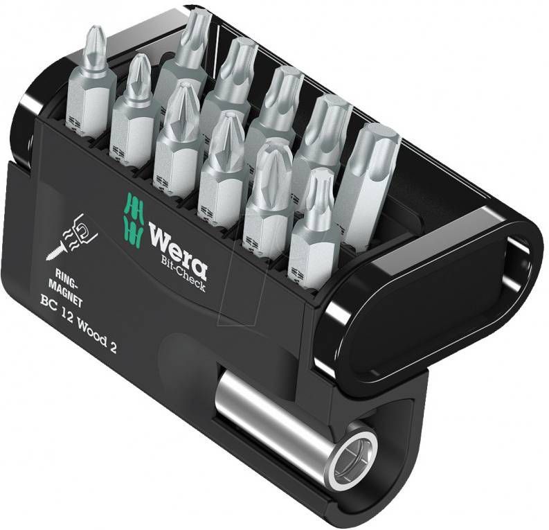 Wera 5057422001 12 delige Bit Check 12 Wood 2 Bitset