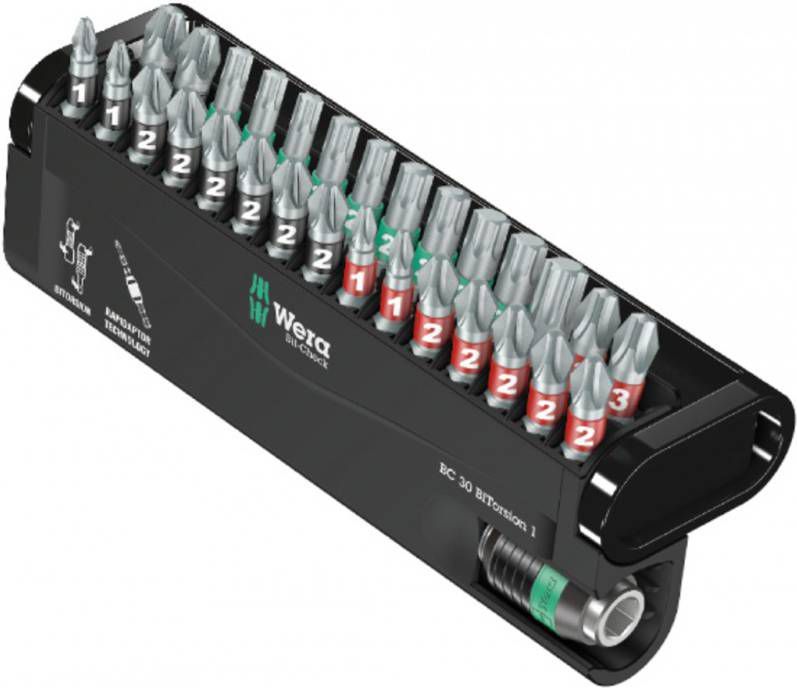 Wera 5057430001 30 delige Bit Check BiTorsion Bitset in cassette