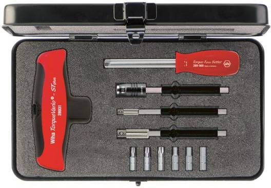 Wiha 2893 S01 TorqueVario STplus dwarsgreepmomentgereedschapset 11 delig