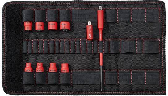 Wiha 7209NK2003 10 delige slimVario dopsleutelinzet set in etui 1/4"