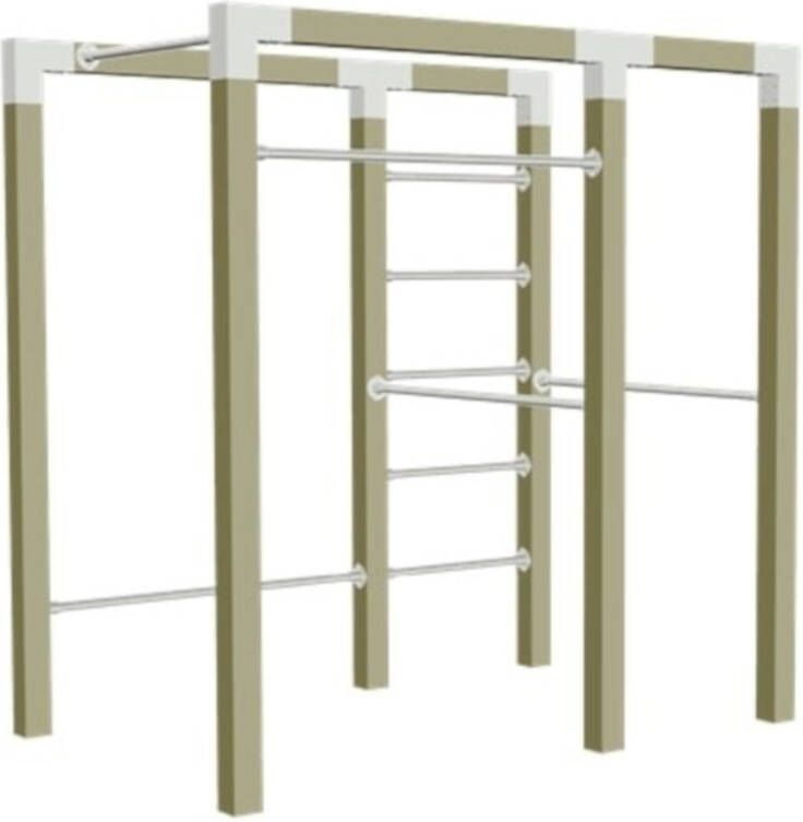 Plus Danmark Outdoor fitnesstoestel geï, mpregneerd hout model 2