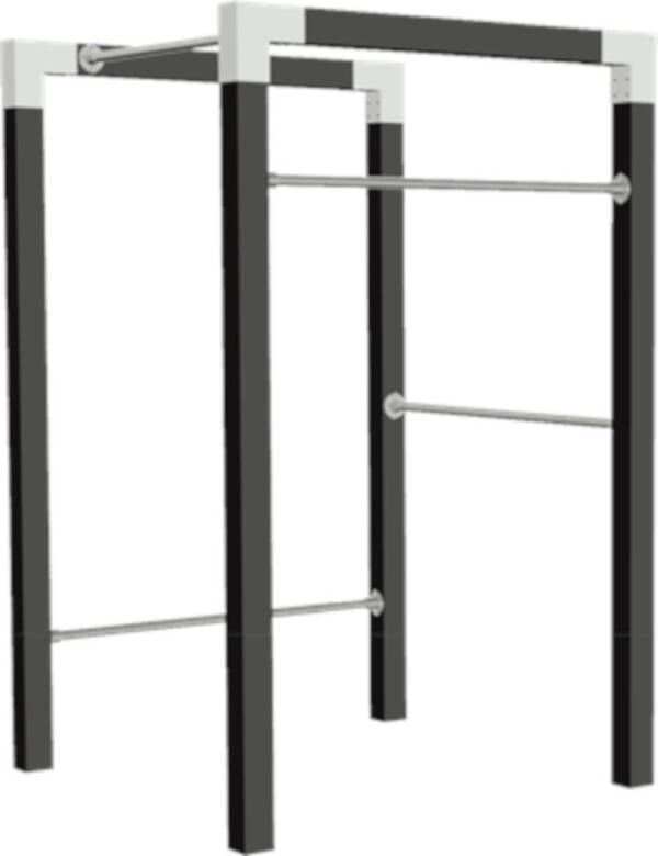 Plus Danmark Outdoor fitnesstoestel zwart hout model 1