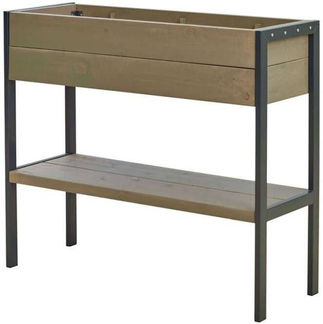 Plus Danmark Plantenbak vuren gegrond grijsbruin | 37 x 103 x 90 cm