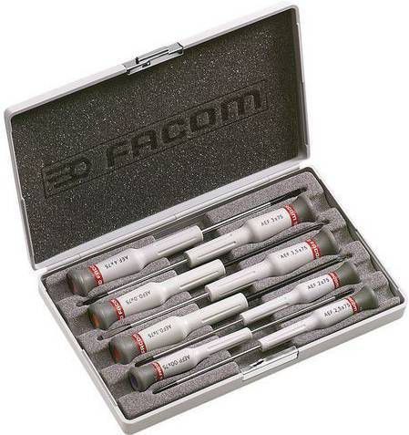 Facom Set van 8 platte Micro Tech® Phillips® Pozidriv® schroevendraaiers